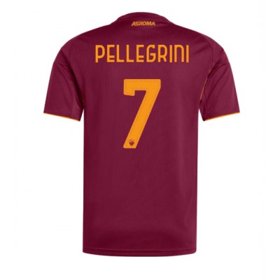 Moški Nogometni dresi AS Roma Lorenzo Pellegrini #7 Domači 2025-26 Kratek Rokav Moški Nogometni dresi AS Roma Lorenzo Pellegrini #7 Domači 2025-26 Kratek Rokav